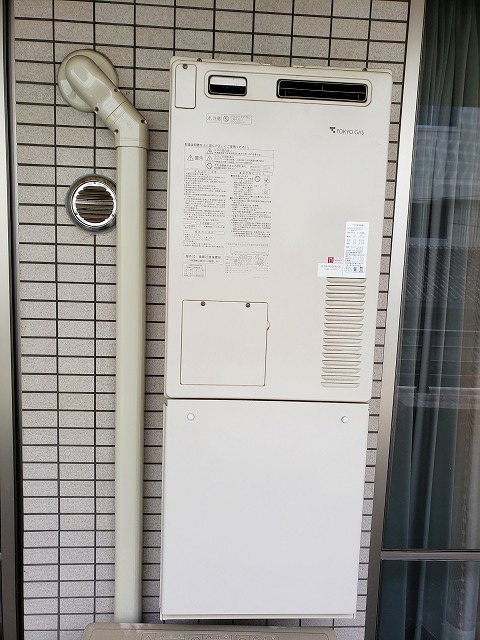 東京都文京区 Ｏ様 都市ガス ノーリツエコジョーズ GTH-C2450AW3H-1 BL 24号スタンダード（フルオート）給湯暖房給湯器 交換工事 交換前
