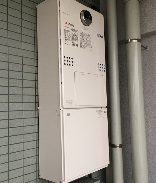 東京都町田市 Ｔ様 都市ガス ノーリツエコジョーズ GTH-C2450AW3H-1 BL 24号スタンダード（フルオート）給湯暖房給湯器 交換工事 交換後
