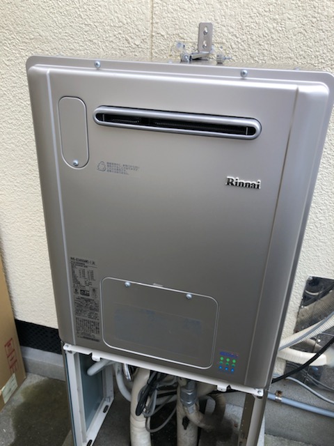 兵庫県加古川市 Ｍ様 都市ガス リンナイエコジョーズ RVD-E2405SAW2-1(A)  24号オート給湯暖房給湯器 交換工事 交換後