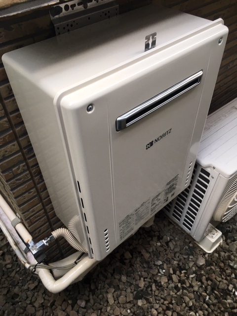 埼玉県ふじみ野市 Ｉ様 ＬＰガス ノーリツ給湯器 GT-2460SAWX-1 BL LPG 24号オート追焚付給湯器 交換工事 交換後