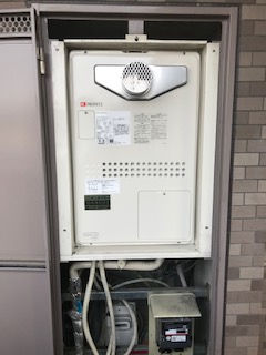 愛知県名古屋市千種区 Ｇ様 都市ガス ノーリツ給湯器 GTH-2444AWX3H-T-1 BL 24号フルオート給湯暖房給湯器 交換工事 交換後