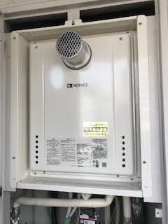 愛知県名古屋市名東区 Ｋ様 都市ガス ノーリツ給湯器 GT-2460SAWX-T-1 BL 24号オート追焚付給湯器 交換工事 交換後