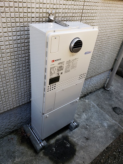 東京都東久留米市 Ｈ様 都市ガス ノーリツエコジョーズ GTH-C2451AW3H-1　BL 24号スタンダード（フルオート）給湯暖房給湯器 交換工事 交換後