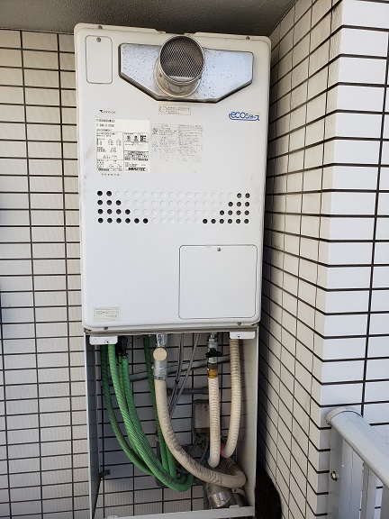 東京都港区 Ｏ様 都市ガス ノーリツエコジョーズ GTH-C2450AW3H-T-1 BL 24号スタンダード（フルオート）給湯暖房給湯器 交換工事 交換前