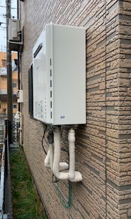 神奈川県川崎市川崎区 Ｙ様 都市ガス ノーリツ給湯器 GT-2460SAWX-1 BL 24号オート追焚付給湯器 交換工事 交換後