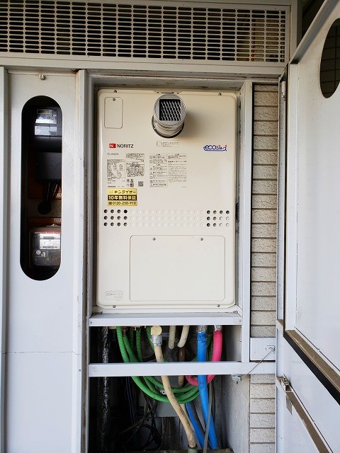 東京都府中市 K様 ノーリツエコジョーズ GTH-CV2450AW3H-T-1 BL 24号スタンダード（フルオート）給湯暖房給湯器 交換工事 交換後