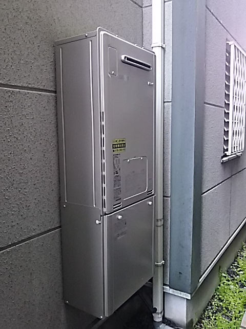 奈良県香芝市 Ｔ様 都市ガス リンナイエコジョーズ RUFH-E2405SAW2-3(A) 24号オート給湯暖房給湯器 交換工事 交換後