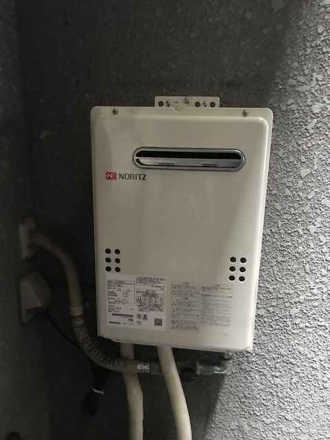 京都府京都市中京区 Ｋ様 都市ガス ノーリツ給湯器 GQ-2039WS-1 20号オートストップ給湯専用給湯器 交換工事 交換後