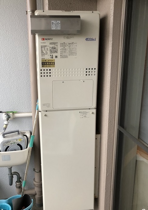 神奈川県横浜市栄区 Ｓ様 都市ガス ノーリツエコジョーズ GTH-C2450AW3H-1 BL 24号スタンダード（フルオート）給湯暖房給湯器 交換工事 交換後