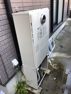 兵庫県姫路市 Ｎ様 都市ガス ノーリツエコジョーズ GTH-C2460SAW3H BL 24号シンプル（オート）給湯暖房給湯器 交換工事 交換後