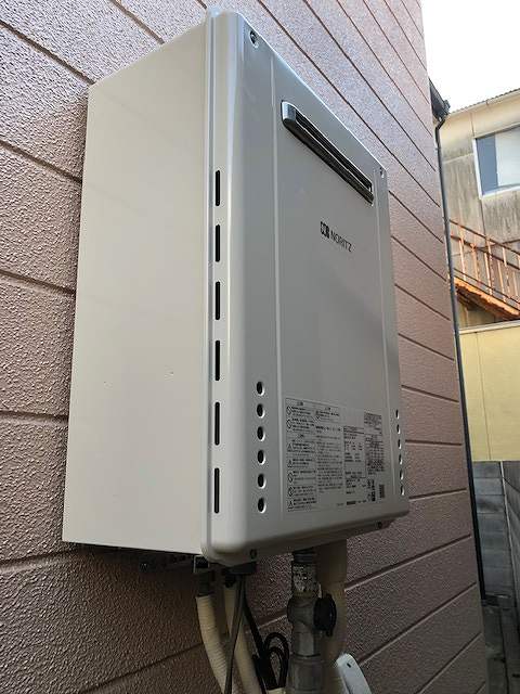 大阪府東大阪市 Ｉ様 都市ガス ノーリツ給湯器 GT-2460SAWX-1 BL 24号オート追焚付給湯器 交換工事 交換後