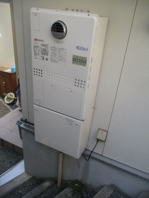 兵庫県川西市 O様 都市ガス ノーリツエコジョーズ GTH-C2450AW3H-1 BL 24号スタンダード（フルオート）給湯暖房給湯器 交換工事 交換後