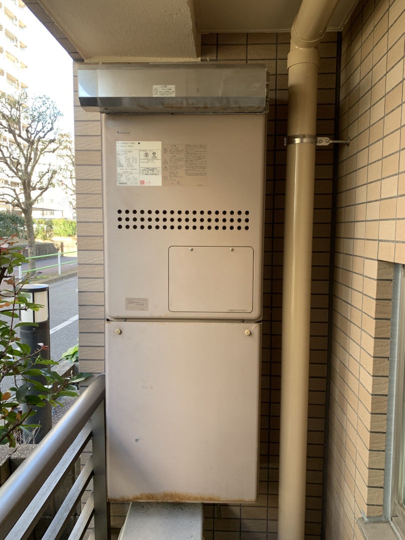 東京都大田区 Ｈ様 都市ガス ノーリツエコジョーズ GTH-C2460AW3H BL 24号スタンダード（フルオート）給湯暖房給湯器 交換工事 交換前