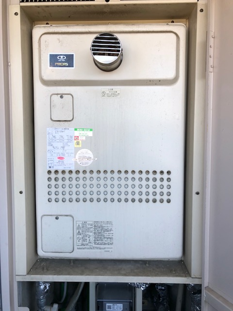 奈良県奈良市 Ｙ様 都市ガス ノーリツ給湯器 GTH-1644AWX-T-1 BL 16号フルオート給湯暖房給湯器 交換工事 交換前