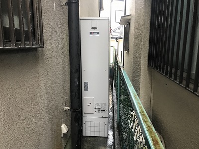 兵庫県川西市 Ｓ様 三菱電機エコキュート SRT-W374Z 370L薄型フルオート 交換工事 交換後