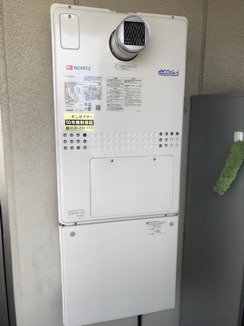 大阪府大阪市北区 Ｈ様 都市ガス ノーリツエコジョーズ GTH-C2451AW6H-T-1 BL 24号スタンダード（フルオート）給湯暖房給湯器 交換工事 交換後