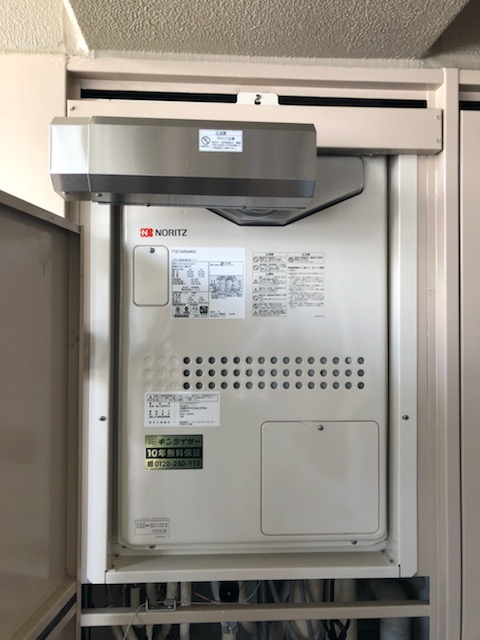 兵庫県神戸市灘区 Ｗ様 都市ガス ノーリツ給湯器 GTH-2444AWX3H-T-1 BL 24号フルオート給湯暖房給湯器 交換工事 交換後