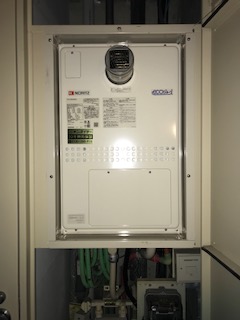 神奈川県鎌倉市 Ｋ様 都市ガス ノーリツエコジョーズ GTH-C2450AW3H-T-1 BL 24号スタンダード（フルオート）給湯暖房給湯器 交換工事 交換後
