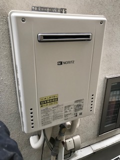 東京都大田区 Ｎ様 都市ガス ノーリツ給湯器 GT-2460SAWX-1 BL 24号オート追焚付給湯器 交換工事 交換後