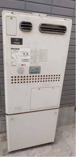 兵庫県神戸市西区 Ｍ様 都市ガス ノーリツエコジョーズ GTH-C2460AW3H BL 24号スタンダード（フルオート）給湯暖房給湯器 交換工事 交換前