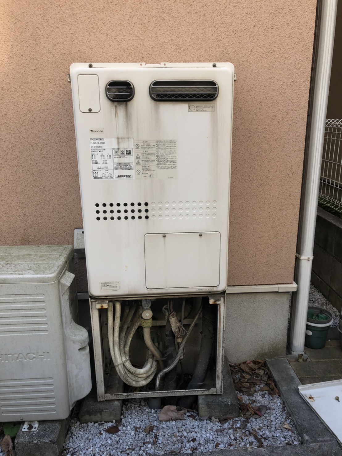 東京都杉並区 Ｉ様 ノーリツエコジョーズ GTH-C2460SAW3H BL 24号シンプル（オート）給湯暖房給湯器 交換工事 交換前