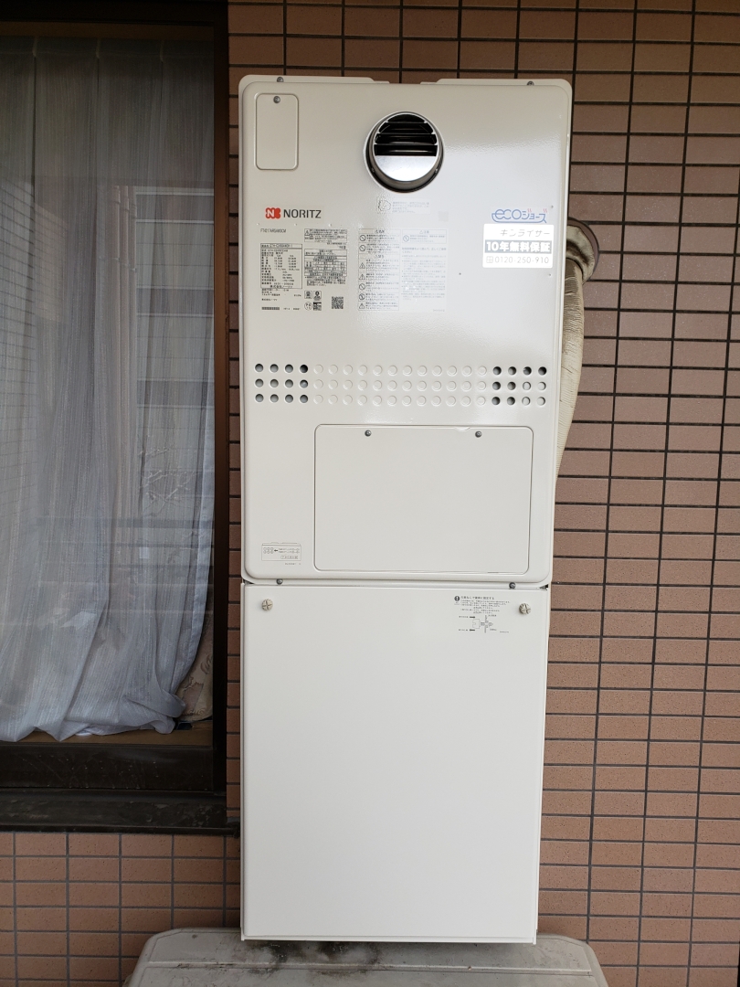 神奈川県川崎市高津区 Ｔ様 都市ガス ノーリツエコジョーズ GTH-C2450AW3H-1 BL 24号スタンダード（フルオート）給湯暖房給湯器 交換工事 交換後
