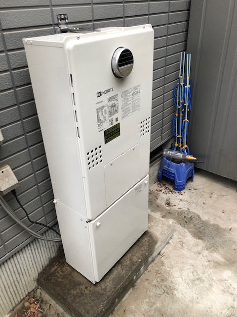 兵庫県神戸市西区 Ｍ様 都市ガス ノーリツエコジョーズ GTH-C2460AW3H BL 24号スタンダード（フルオート）給湯暖房給湯器 交換工事 交換後