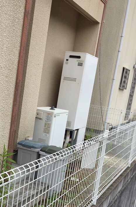 兵庫県神戸市北区 Ｅ様 都市ガス ノーリツエコジョーズ GTH-C2460AW3H BL 24号スタンダード（フルオート）給湯暖房給湯器 交換工事 交換前