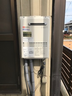 愛知県豊田市 Ｉ様 都市ガス ノーリツエコジョーズ GQ-C2434WS 24号オートストップ給湯専用給湯器 交換工事 交換後