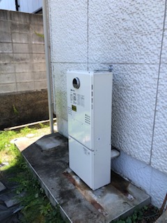 奈良県天理市 Ｋ様 都市ガス ノーリツエコジョーズ GTH-C2461AW6H BL 24号スタンダード（フルオート）給湯暖房給湯器 交換工事 交換後