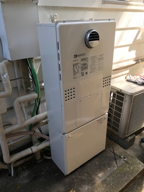 横浜市中区　K様 都市ガス ノーリツ給湯器 GTH-C2460AW3H BL　ノーリツ 24号スタンダード（フルオート）給湯暖房給湯器（エコジョーズ）交換工事 交換後