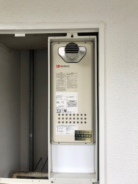 兵庫県神戸市垂水区 Ｙ様 都市ガス ノーリツ給湯器 GQ-1628AWX-T-DX BL 16号高温水供給式給湯器 交換工事 交換後