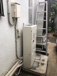兵庫県神戸市須磨区 Ｋ様 都市ガス ノーリツエコジョーズ GTH-C2460AW3H-H BL 24号スタンダード（フルオート）給湯暖房給湯器 交換工事 交換後