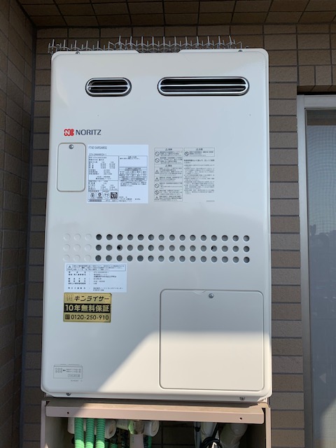 東京都調布市 N様 都市ガス ノーリツ給湯器 GTH-2444AWX3H-1 BL 24号フルオート給湯暖房給湯器 交換工事 交換後