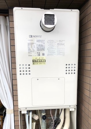 兵庫県神戸市中央区 Ｋ様 都市ガス ノーリツエコジョーズ GTH-C2460SAW3H-T BL 24号シンプル（オート）給湯暖房給湯器 交換工事 交換後
