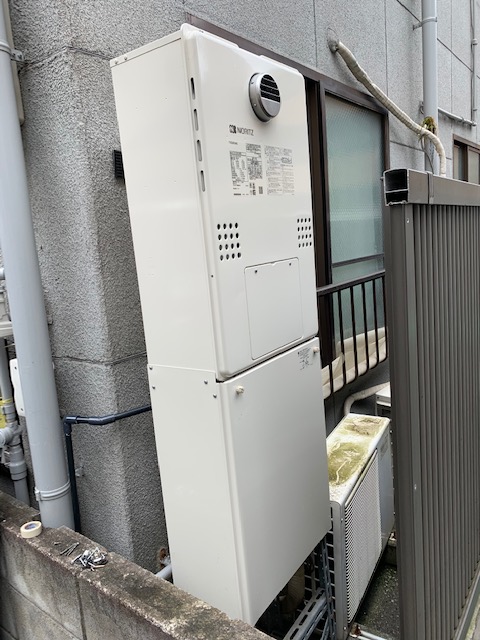 東京都江東区 Ｉ様 	都市ガスノーリツエコジョーズ GTH-C2461AW6H BL 24号スタンダード（フルオート）給湯暖房給湯器  交換工事 交換後