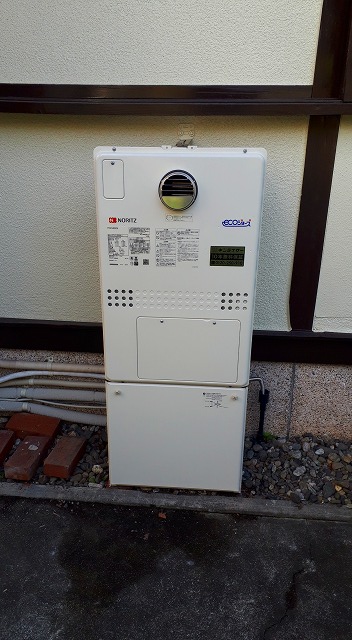 兵庫県芦屋市 W様 都市ガス ノーリツエコジョーズ GTH-C1650SAW-1 BL 16号シンプル（オート）給湯暖房給湯器 交換工事 交換後
