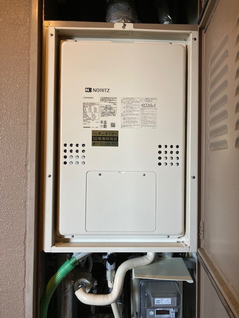 兵庫県神戸市西区 Ｙ様 都市ガス ノーリツエコジョーズ GTH-CP2460AW3H-H BL 24号スタンダード（フルオート）給湯暖房給湯器 交換工事 交換後