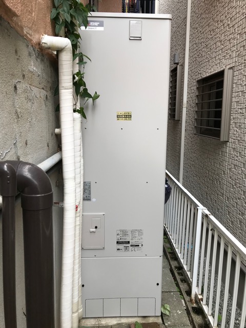 兵庫県西宮市 Ｕ様 三菱電機エコキュート SRT-C464 460L角型エコオート 交換工事 交換後