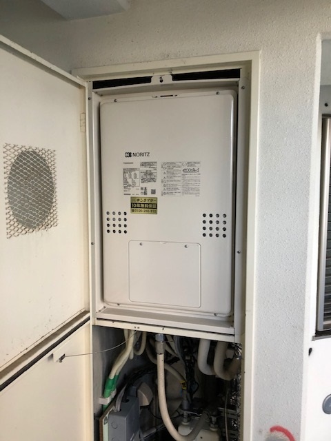 奈良県奈良市 A様 都市ガス ノーリツエコジョーズ GTH-CP2460AW3H-TB BL  24号スタンダード（フルオート）給湯暖房給湯器 交換工事 交換後