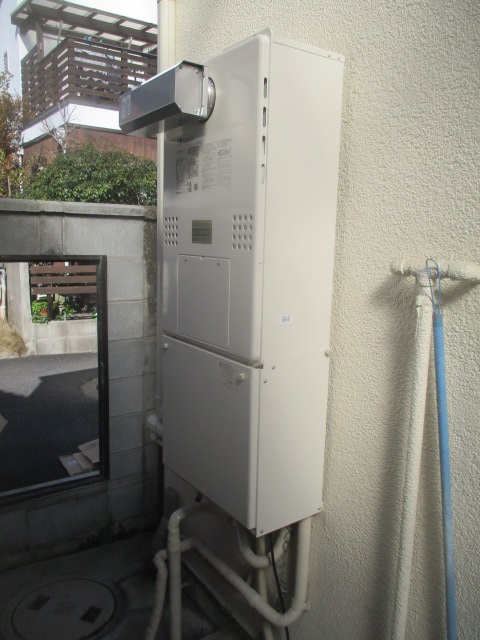 奈良県奈良市 O様 都市ガス ノーリツエコジョーズ GTH-C2460SAW3H BL 24号シンプル（オート）給湯暖房給湯器 交換工事 交換後