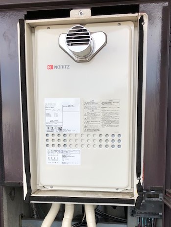 兵庫県神戸市須磨区 Ｈ様 都市ガス ノーリツ給湯器 GQ-1627AWX-T-DX BL 16号高温水供給式給湯器 交換工事 交換後