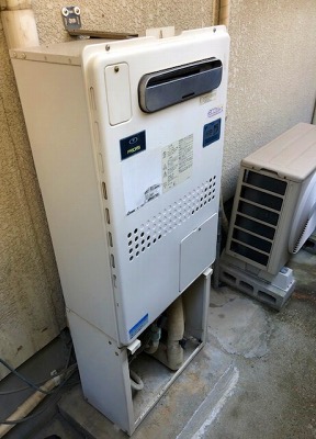 兵庫県神戸市垂水区 Ｍ様 都市ガス ノーリツエコジョーズ GTH-C2460AW3H BL 24号スタンダード（フルオート）給湯暖房給湯器 交換工事 交換前