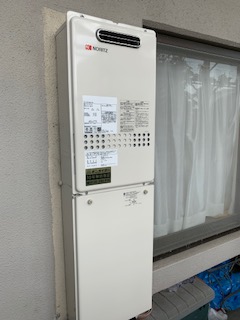 兵庫県神戸市中央区 Y様 都市ガス ノーリツ給湯器 GQ-1627AWX-DX BL 16号高温水供給式給湯器 交換工事 交換後