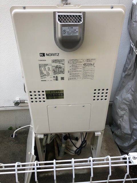 兵庫県神戸市北区 Ｋ様 都市ガス ノーリツエコジョーズ GTH-C2460SAW3H BL 24号シンプル（オート）給湯暖房給湯器 交換工事 交換後