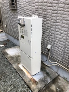 兵庫県神戸市西区 U様 都市ガス ノーリツエコジョーズ GTH-C2460AW3H BL 24号スタンダード（フルオート）給湯暖房給湯器 交換工事 交換後