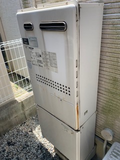 兵庫県伊丹市 K様 都市ガス ノーリツエコジョーズ GTH-C2460AW3H BL 24号スタンダード（フルオート）給湯暖房給湯器 交換工事 交換前