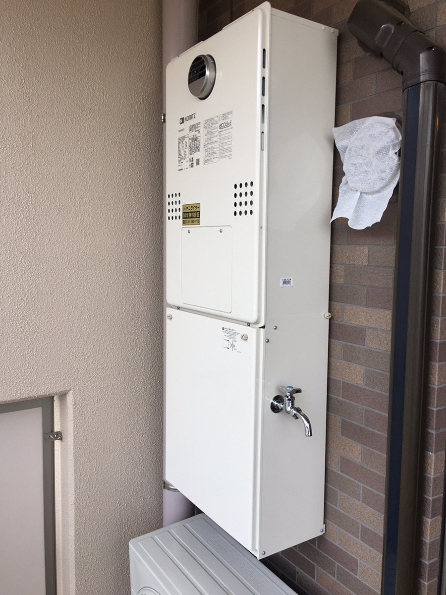 東京都中野区 Ｎ様 都市ガス ノーリツエコジョーズ GTH-C2460AW3H BL 24号スタンダード（フルオート）給湯暖房給湯器 交換工事 交換後
