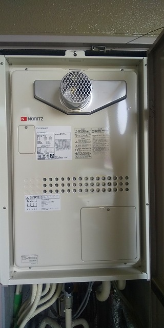 大阪府茨木市 I様 都市ガス ノーリツ給湯器 GTH-2444AWX3H-T-1 BL 24号フルオート給湯暖房給湯器 交換工事 交換後