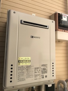 神奈川県伊勢原市 Ｙ様 都市ガス ノーリツ給湯器 GT-2460SAWX-1 BL 24号オート追焚付給湯器 交換工事 交換後